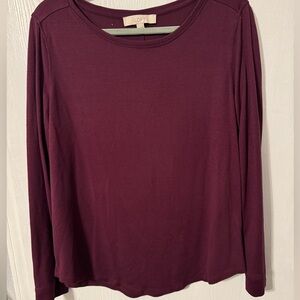 Loft purple, long sleeve shirt